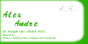 alex andre business card